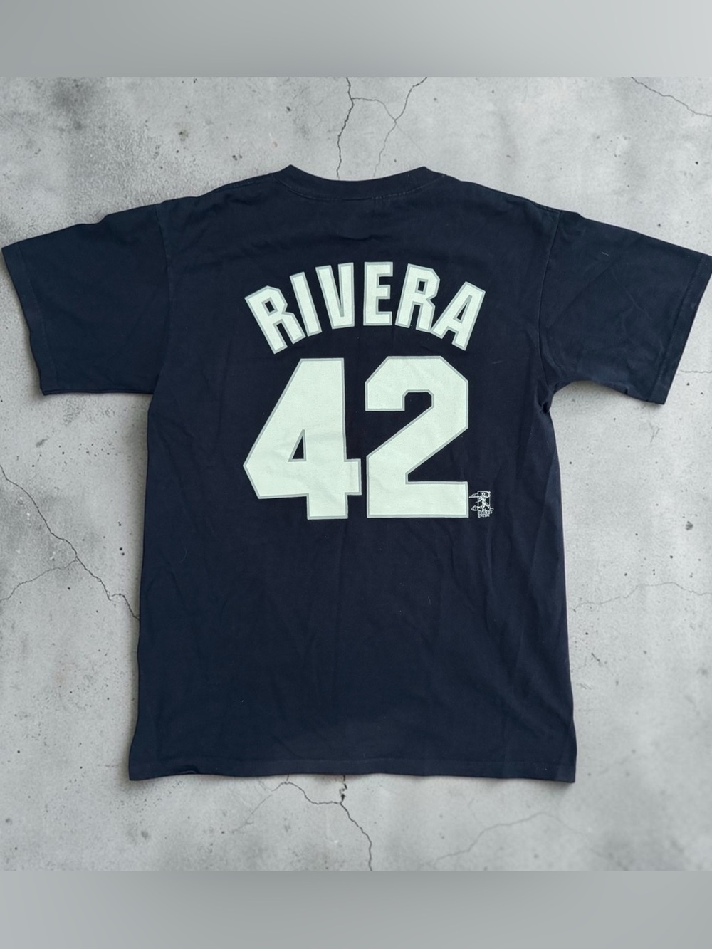 Vintage Y2K Majestic Mariano Rivera NY Yankees HOF World Series Shirt Jersey M